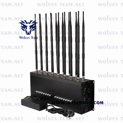 Scopo continuamente di lavoro regolabile dell'emittente di disturbo 24/7 del telefono cellulare di GSM CDMA 3G 4G 5G WIFI GPS Lojack dell'emittente di disturbo del segnale di Celluar