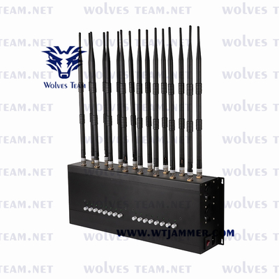 Alto potere regolabile tutta la frequenza ultraelevata GPS 3G 4G 5G di VHF dell'emittente di disturbo 42W WIFI del segnale del telefono cellulare
