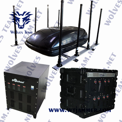 Jammer del segnale della bomba del telefono cellulare antiurto Potente 1500W Bande complete 20MHz-11GHz Jammer del segnale