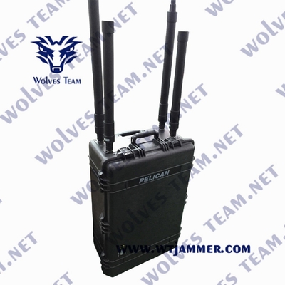 Bomba portatile di WiFi GPS GSM IED dell'emittente di disturbo del segnale di VHF di frequenza ultraelevata di alto potere