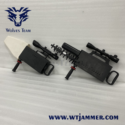 anti peso leggero di forma della pistola dello stampo del segnale dell'emittente di disturbo 1500m GPS del fuco del UAV 25w
