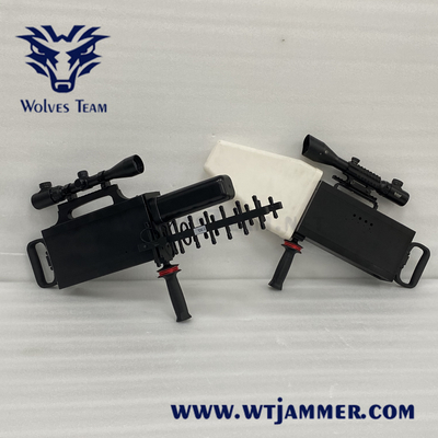 anti peso leggero di forma della pistola dello stampo del segnale dell'emittente di disturbo 1500m GPS del fuco del UAV 25w