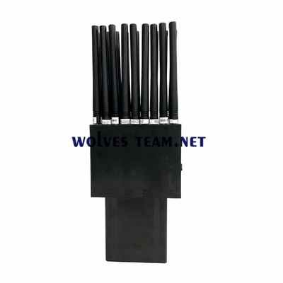 Portatile 16 antenne interferitore del segnale telefonico GSM 3G 4G 5G WiFi Bluetooth VHF UHF RF cellulare