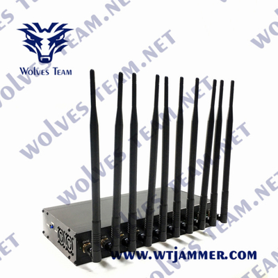10 bande di segnale cellulare all' interno jammer 2g GSM 3g 4g 5g Lte 50 metri