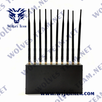 10 bande di segnale cellulare all' interno jammer 2g GSM 3g 4g 5g Lte 50 metri