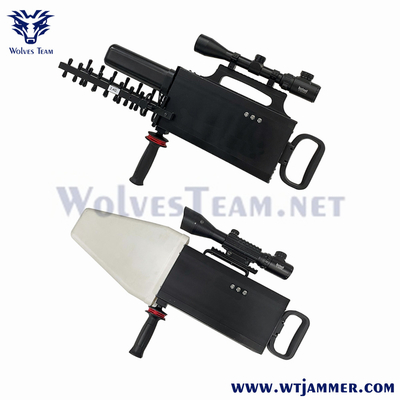 120w Signal Jammers Drone Pistola portatile stile 2500 metri costruito in antenna