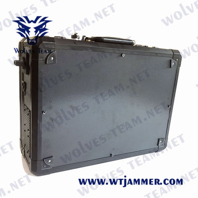 Valigia portabile anti UAV Drone Jammer WIFI2.4G/5.8G GPS 315MHz Signal Jammer 4000 metri