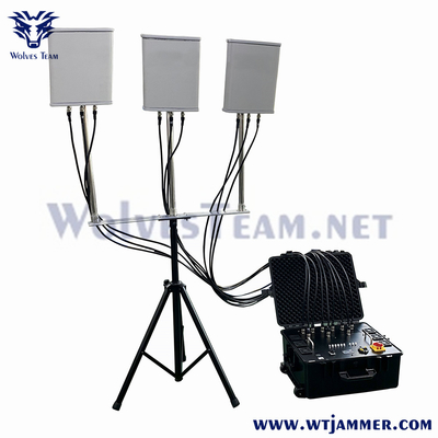300M Potenza elevata Portatile 8 canali Militare Drone telefono cellulare Bomb Signal Jammer