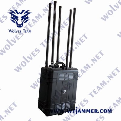 Controllo software Bomb IED Militare Segnale wireless Jammer Shockproof Impermeabile all'aria aperta 1000 metri