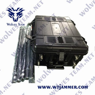 Controllo software Bomb IED Militare Segnale wireless Jammer Shockproof Impermeabile all'aria aperta 1000 metri