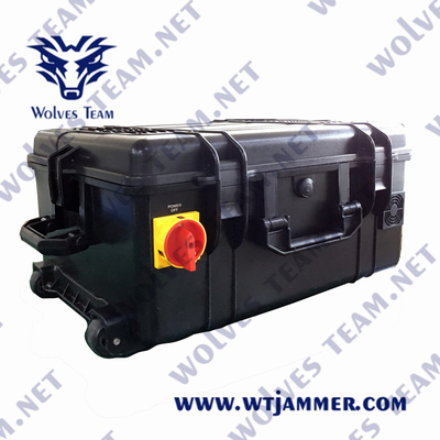 Controllo software Bomb IED Militare Segnale wireless Jammer Shockproof Impermeabile all'aria aperta 1000 metri