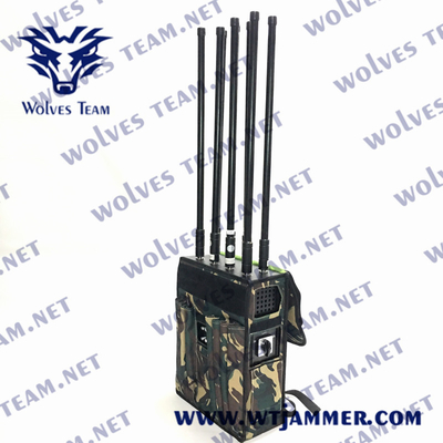 8 bande Zaino WiFi5.8g GPSL1 GSM 433MHz Tipo pistola Drone Jammer