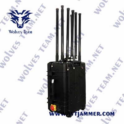 Potenza militare portatile impermeabile RC 433 anti-UAV Drone Jammer fino a 4000 metri