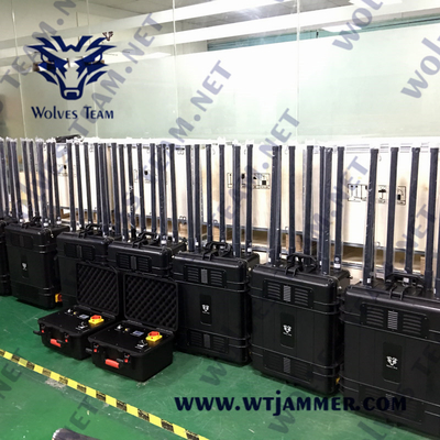 100 Watt Portatile 4 bande Drone Signal Jammer IP65 impermeabile GPSL1 WIFI2.4G WIFI5.8G Signal Jammer