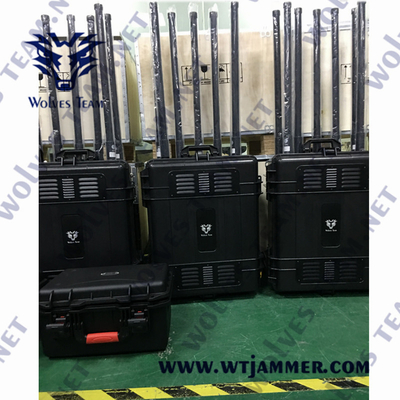 100 Watt Portatile 4 bande Drone Signal Jammer IP65 impermeabile GPSL1 WIFI2.4G WIFI5.8G Signal Jammer