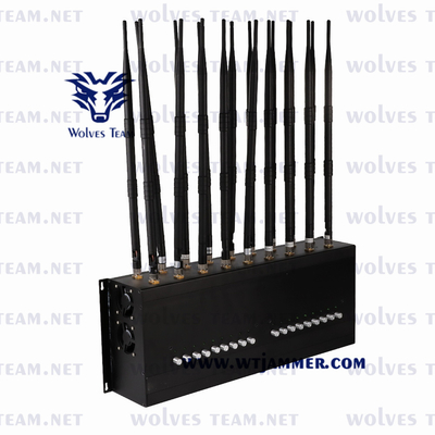 Indoor 18 antenna desktop GSM 3G 4G 5G Mobile Phone Jammer Lojack Remote Control RF Signal Jammer 100 metri