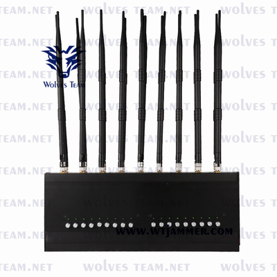 Indoor 18 antenna desktop GSM 3G 4G 5G Mobile Phone Jammer Lojack Remote Control RF Signal Jammer 100 metri