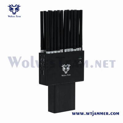 comprare Al dettaglio 22 bande 2G 3G 4G 5G Jammer GPS portatile GPS Lojack WiFi GPS RF 315/433/868MHz Jammer online manufacture