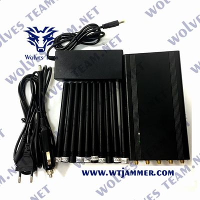 Disturbatore di segnale RF portatile a 16 antenne per telefoni cellulari 2G 3G 4G 5G WIFI GPS, blocco 20 metri