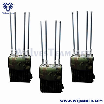 comprare Backpack military WIFI2.4G WIFI5.8G RF400/900MHz GPSL1 Jammer Anti UAV Drone jammer online manufacture