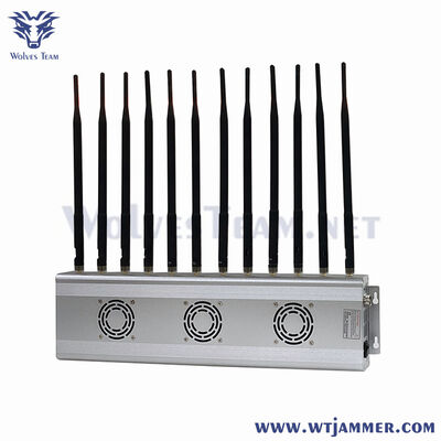 comprare 8 antenne High-Power Signal Jammer, Desktop 2G/3G/4G/5G WiFi GPS Blocker con ventilatori di raffreddamento doppio fabbricazione online