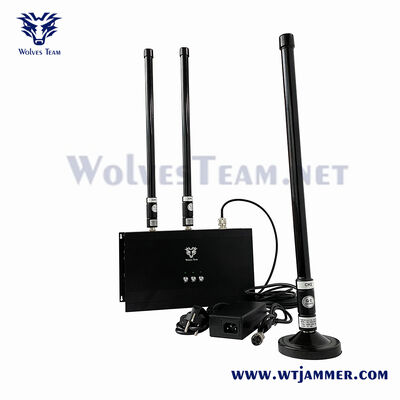comprare 3 antenne interferitore di segnale anti-drone ad alta potenza, bloccatore di droni regolabile a 3 canali 2.4G/5.8G fabbricazione online