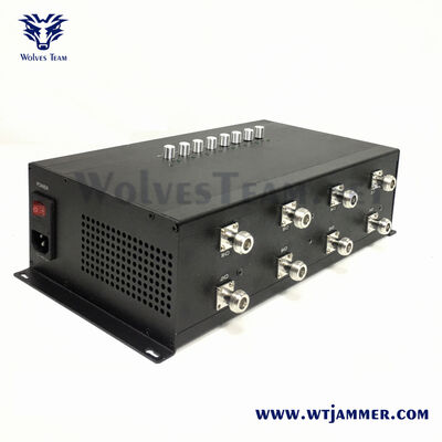 comprare Emittente di disturbo del segnale ad alta potenza da 8 antenne Controllo indipendente a 8 canali 2G/3G/4G/5G WiFi GPS Blocker fabbricazione online