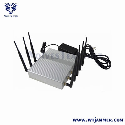 comprare Black Style 8 Antenne High Power Desktop Wall-Mount Signal Jammer. Blocco 2G/3G/4G/5G e WiFi. fabbricazione online