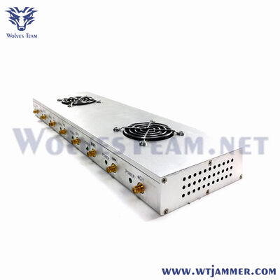 comprare Jammer di segnale per montaggio a parete da tavolo ad alta potenza con 8 antenne stile argento | Blocca 2G/3G/4G/5G e Wi-Fi fabbricazione online