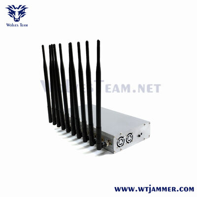 comprare Silver Style 10 Channel Industrial Signal Jammer Desktop & Car Utilizzo di tutti i segnali wireless Blocker fabbricazione online