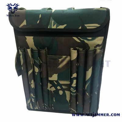 comprare 6 Antenne Mochila Di Camuffamento Mochila Manpack Jammer Multi-Band Anti-Drone & IED RF Signal Blocker fabbricazione online