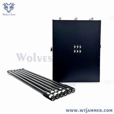 comprare Sistema Jammer IED a 6 bande ad alta potenza | Blocco RF multifrequenza cellulare 4G/5G/GPS/UHF/VHF fabbricazione online