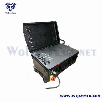 comprare Protezione VIP Jammer di segnale a banda 5-8, bloccante anti-drone per trolley portatile fabbricazione online