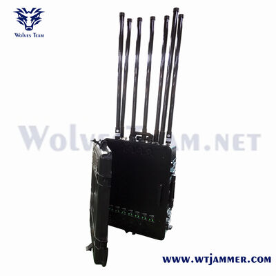 comprare Cassa del carrello 6 Antenne All-Band Jammer per 2G/3G/4G/5G, GPS, WiFi e contromisure UAV fabbricazione online