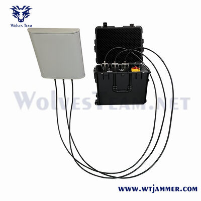 comprare Portable 3-Channel High Power Anti Drone Jammer, Long Range UAV Signal Blocker per la sicurezza all'aperto e la protezione VIP fabbricazione online