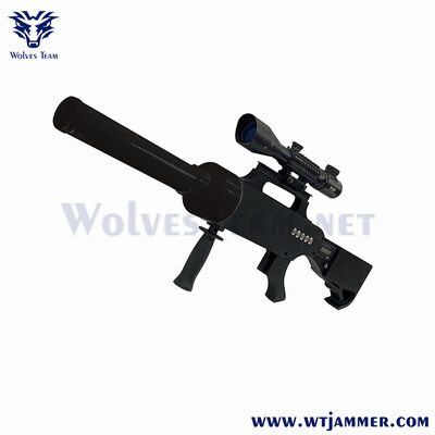 comprare Pistola jammer anti-drone portatile ad alto guadagno a canna lunga, blocco RF portatile a lungo raggio per la sicurezza tattica fabbricazione online