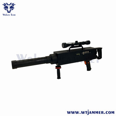 comprare Pistola jammer anti drone a lungo raggio ad alta potenza - Blocco segnale UAV portatile da 5 km con antenna estesa fabbricazione online
