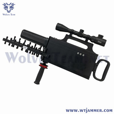 comprare All-in-one handheld anti-drone jammer gun - Tactical signal blocker con opzioni a doppia antenna fabbricazione online