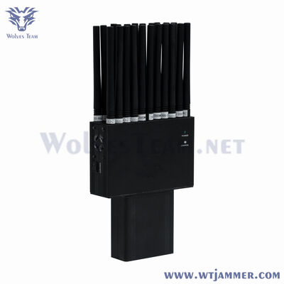 comprare Riunione riservata Blocco segnale a 22 bande, telefono cellulare portatile e jammer WiFi fabbricazione online