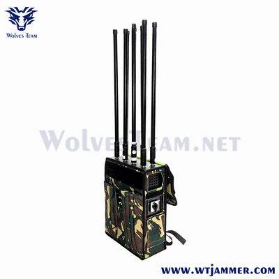 comprare 8 antenne backpack signal jammer per GPS e WIFI e protezione anti-drone e anti-IED fabbricazione online