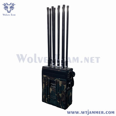 comprare 9 Antennas High Power Backpack Signal Jammer for GPS & WIFI & Anti-Drone & Anti-IED Shielding fabbricazione online