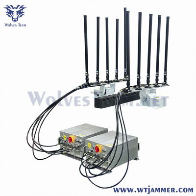 comprare Blocco drone GPS 5G a piena frequenza montato su veicolo a 10 canali da 200 W fabbricazione online