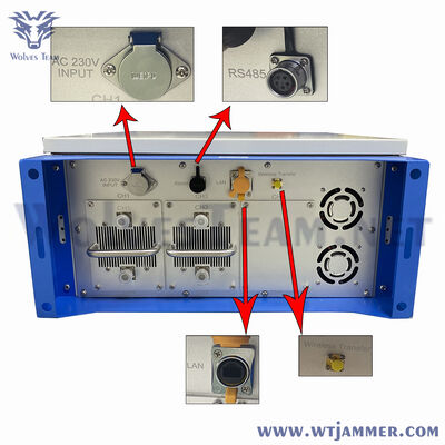 comprare 300W 6 canali High-Power Jammer Outdoor Anti GPS 4G 5G Blocker impermeabile fabbricazione online