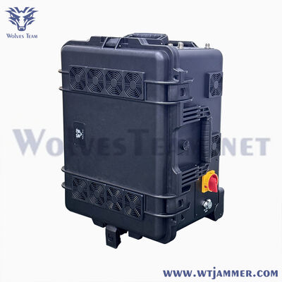 comprare 10 canali 800W Trolley High Power Signal Jammer Blocco 5G/4G/3G/2G/WiFi/GPS fabbricazione online