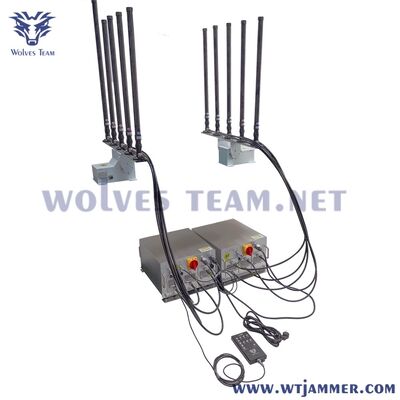 comprare 10 canali 1000W Jammer di segnale ad alta potenza montato sul veicolo - antenne regolabili, blocco 2G/3G/4G/5G/WiFi/GPS/UAV fabbricazione online