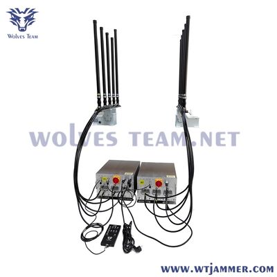 comprare 10 bande 1000W High Power RF Jammer con antenne rotabili, frequenze personalizzabili fabbricazione online