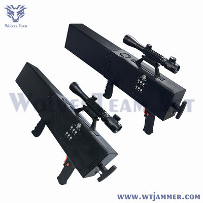 comprare 6 bande 30W Tactical Handheld Anti-Drone Jammer per pattuglia di sicurezza all'aperto fabbricazione online