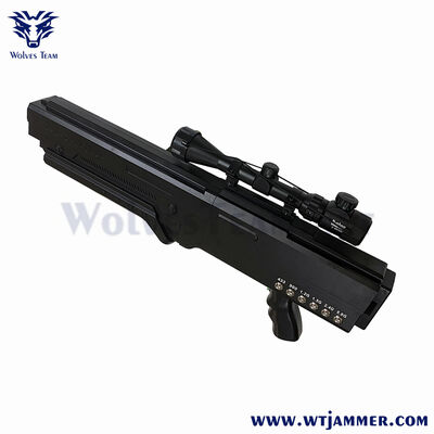 comprare 10 bande 100W High Power Handheld Anti-UAV Jammer per la difesa di siti critici fabbricazione online