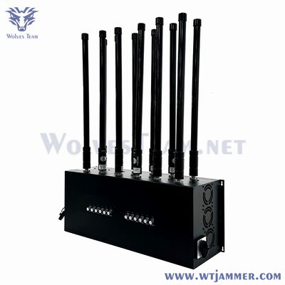 comprare Jammer di segnale da tavolo a banda intera da 600 W a 12 canali, raggio di blocco fino a 200 m per tutti i segnali wireless fabbricazione online