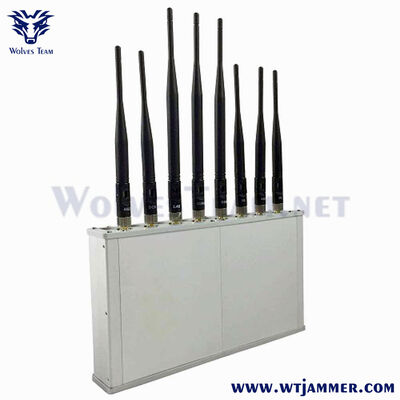 comprare 8 canali 20W Desktop Signal Jammer, Block Range fino a 20m per 2G/3G/4G/WiFi fabbricazione online